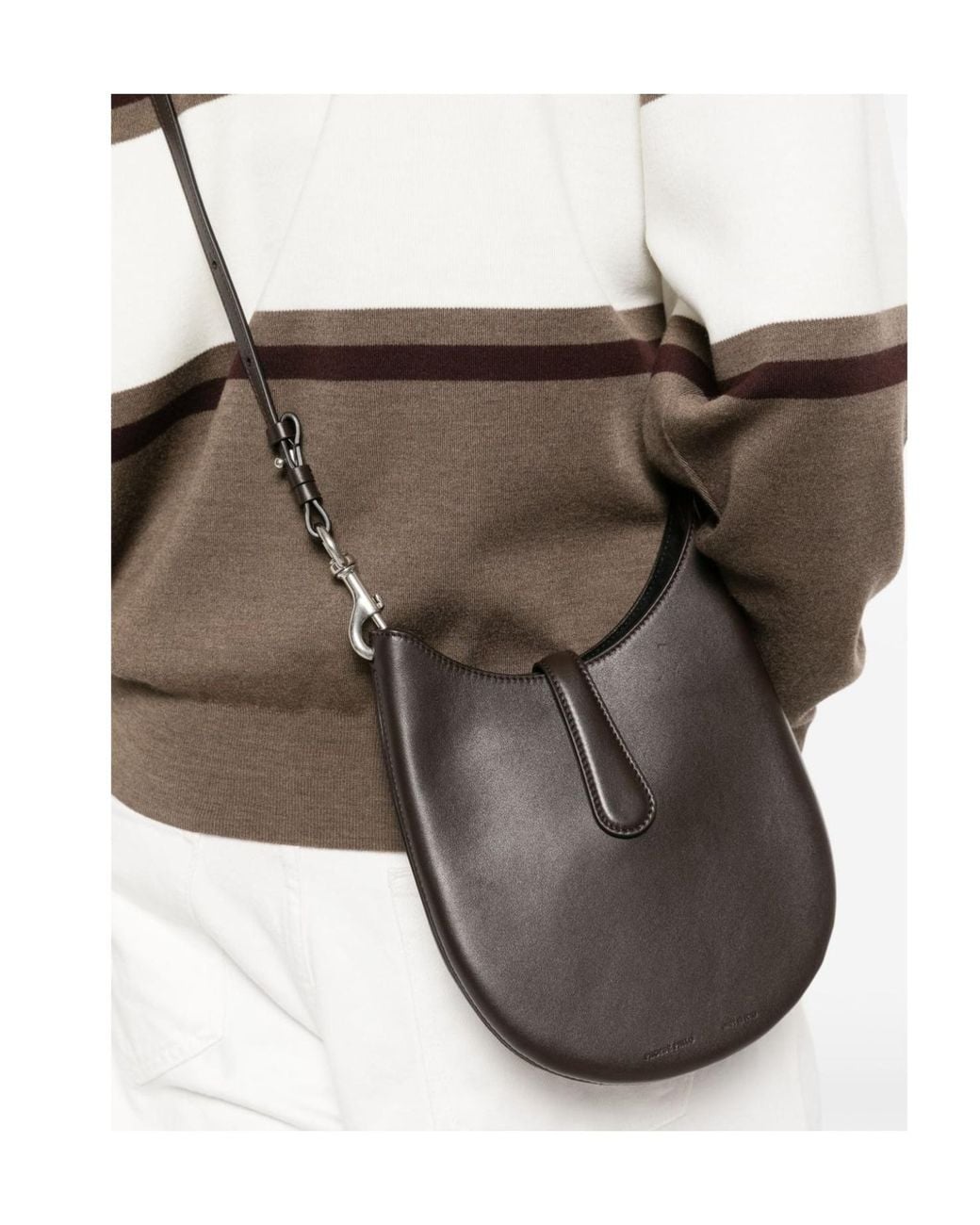 Phoebe Philo White Bean Crossbody Mini Bag