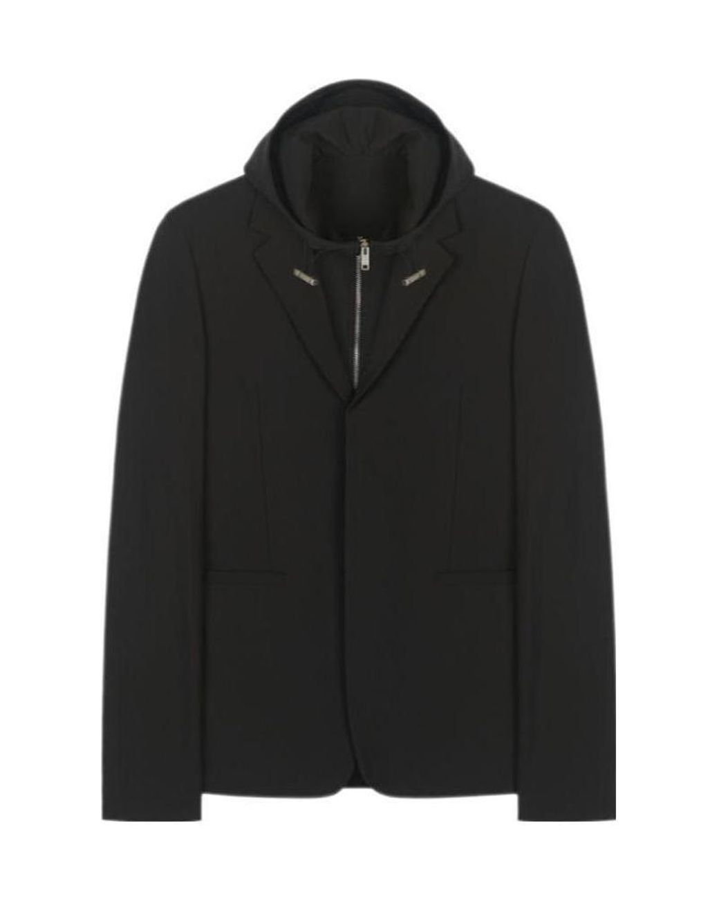 Givenchy Black Removable Layered Hooded Jacket for men