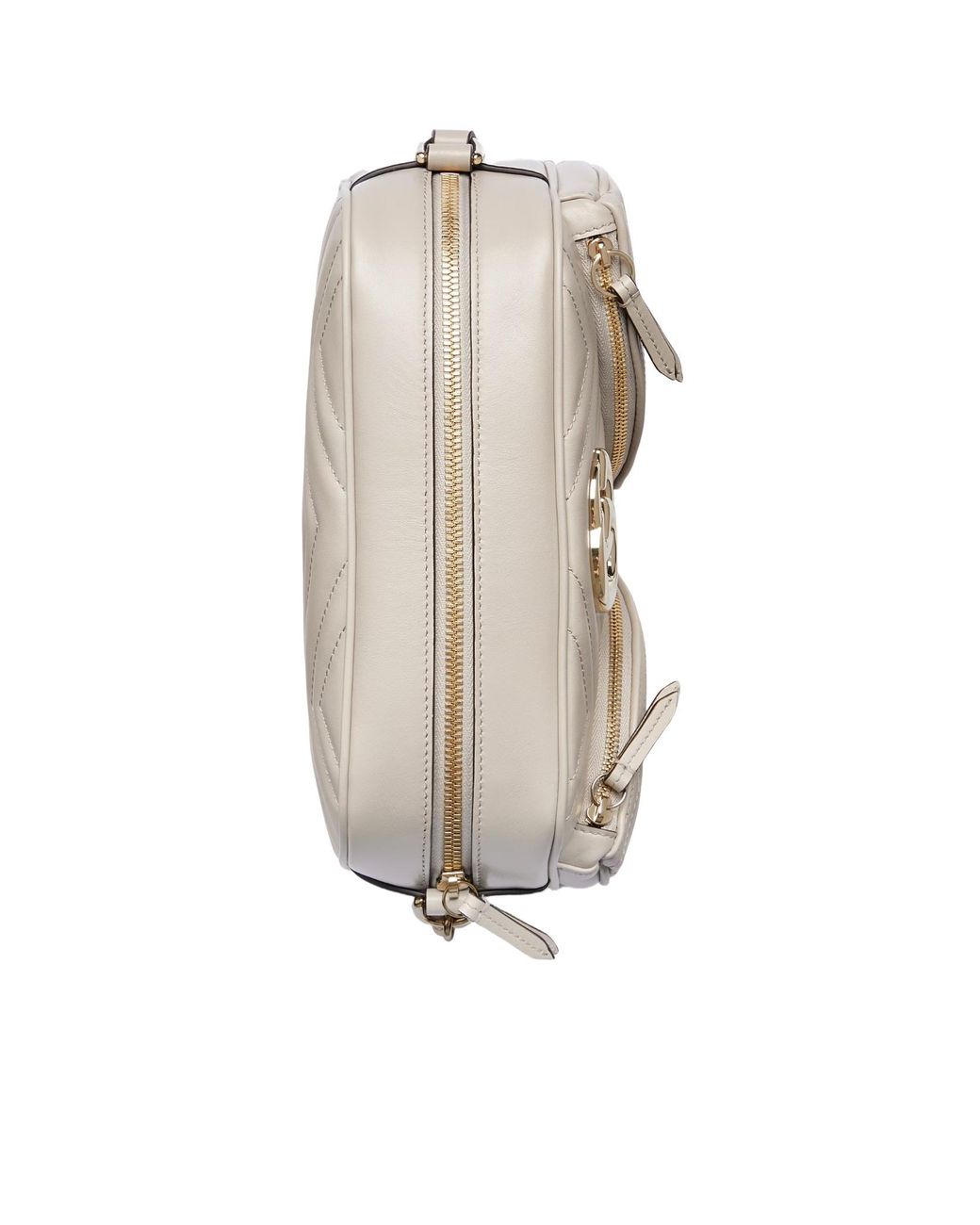 Gucci Natural Logo Plaque Quilted Shoulder Bag