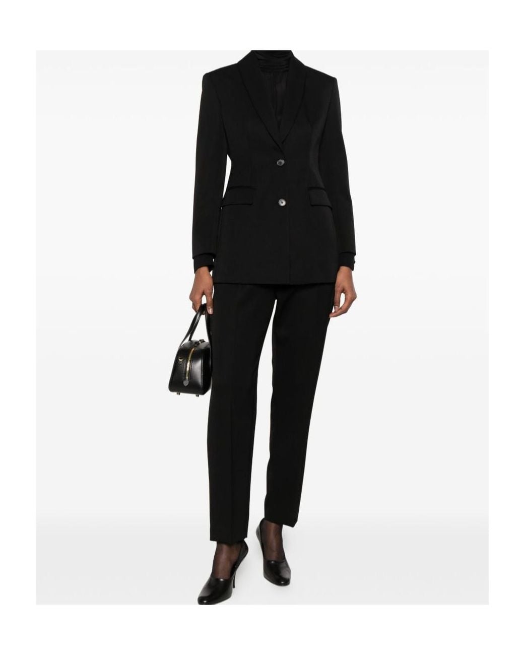 The Row Black Bettina Single-Breasted Blazer
