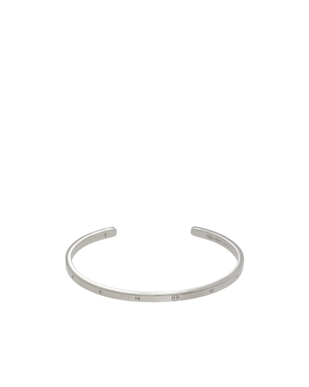 Maison Margiela White Engraved Slim Cuff Bracelet for men