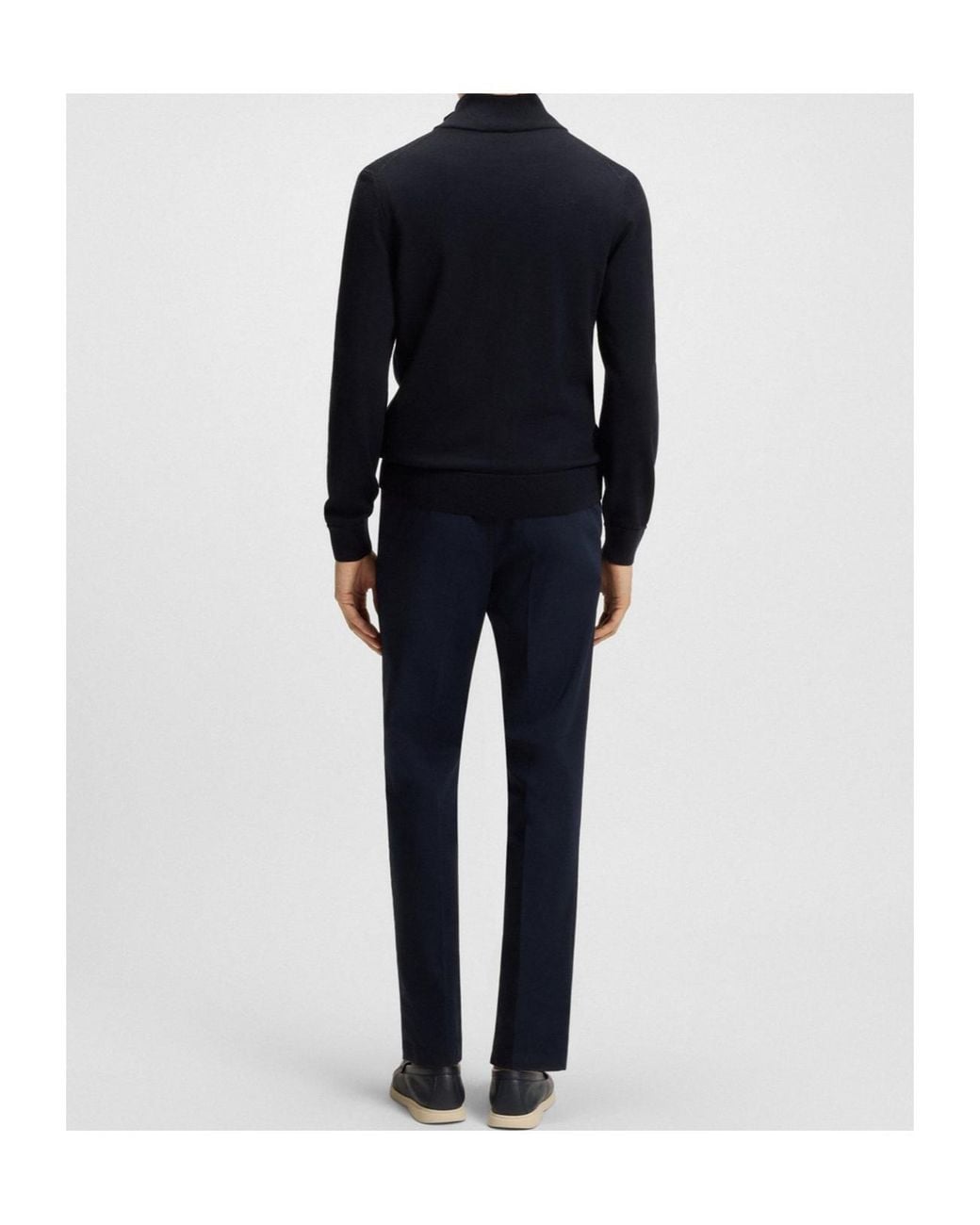 Boss Blue Boss Zip-Up High Neck Cardigan for men