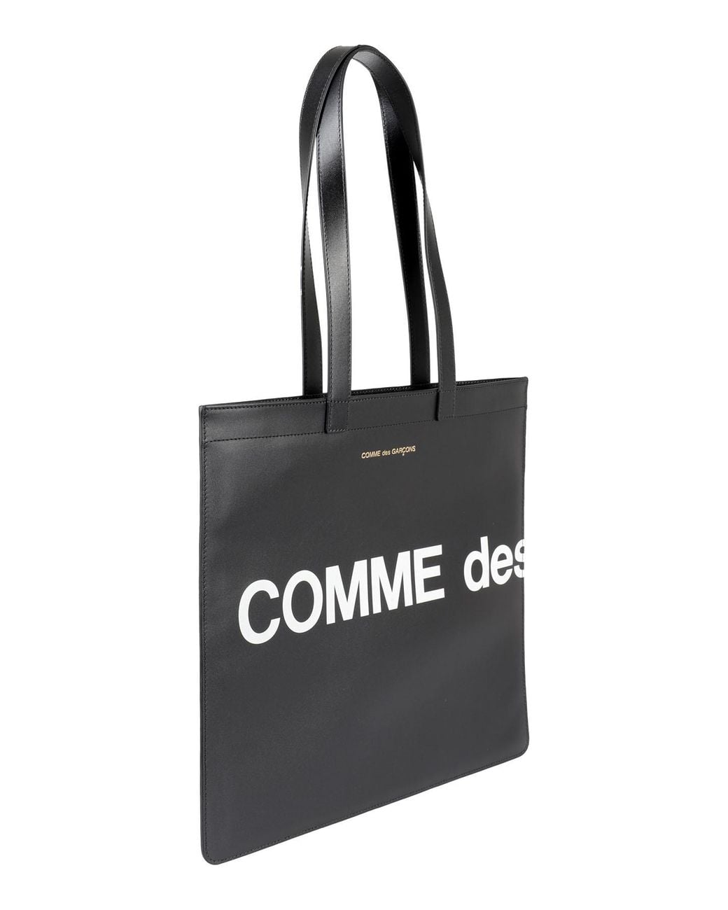 Comme des Garçons Black Logo-Print Leather Tote Bag for men