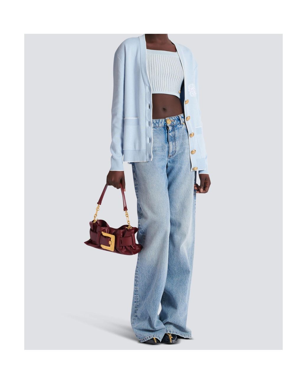 Balmain Purple Mini Anthem Bag