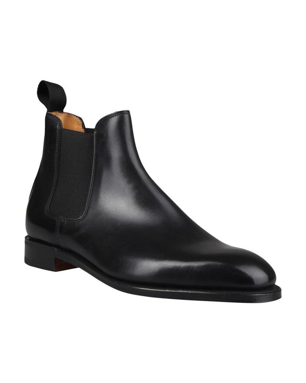 John Lobb Black Elasticated Panel Boots for men