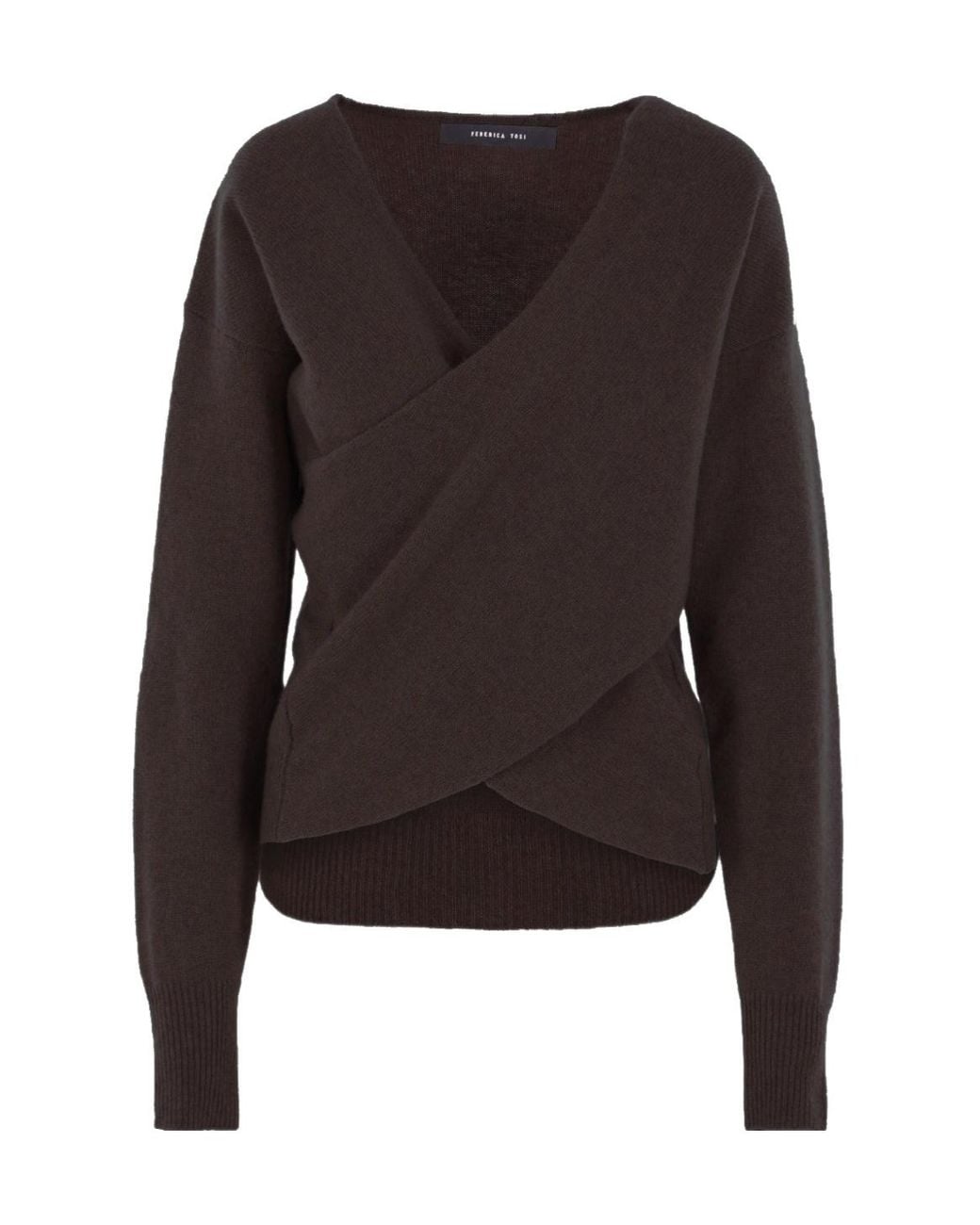 FEDERICA TOSI Brown Wrap Knitwear