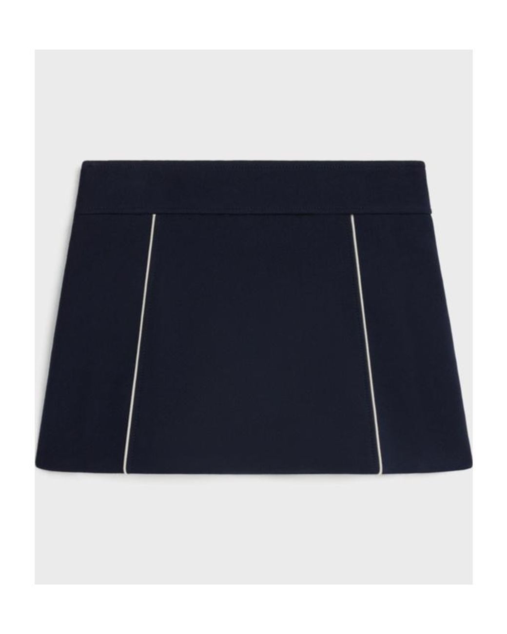 Céline Blue Trapeze Mini Skirt