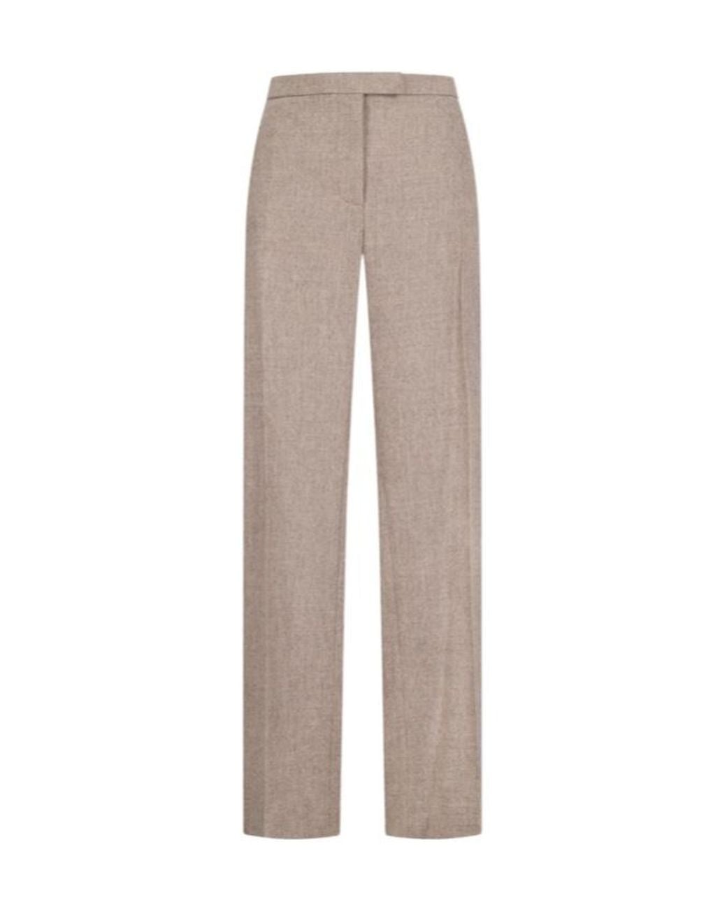 Khaite Gray Miles Concealed-Fastening Trousers