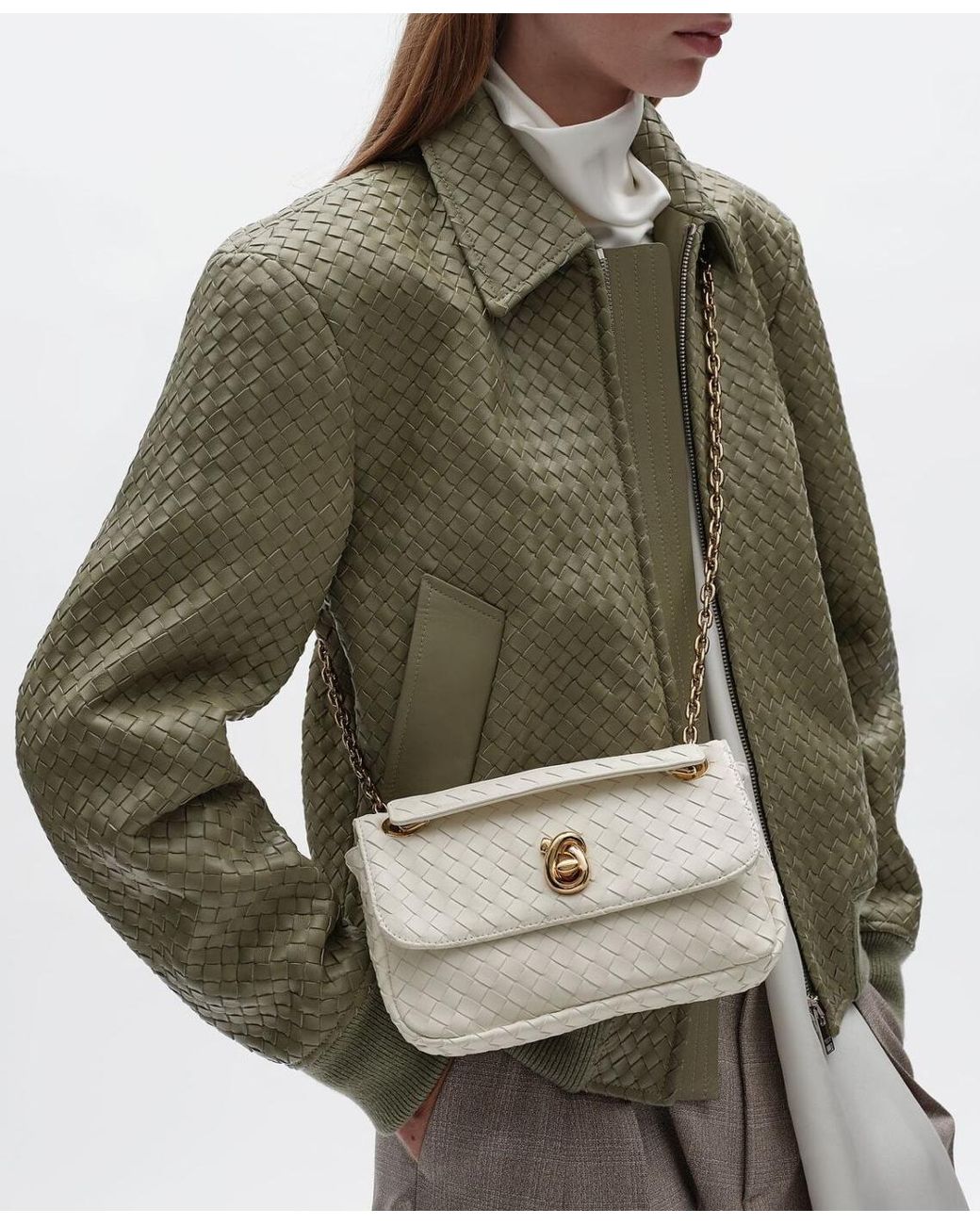Bottega Veneta Natural Baby Madison Shoulder Bag