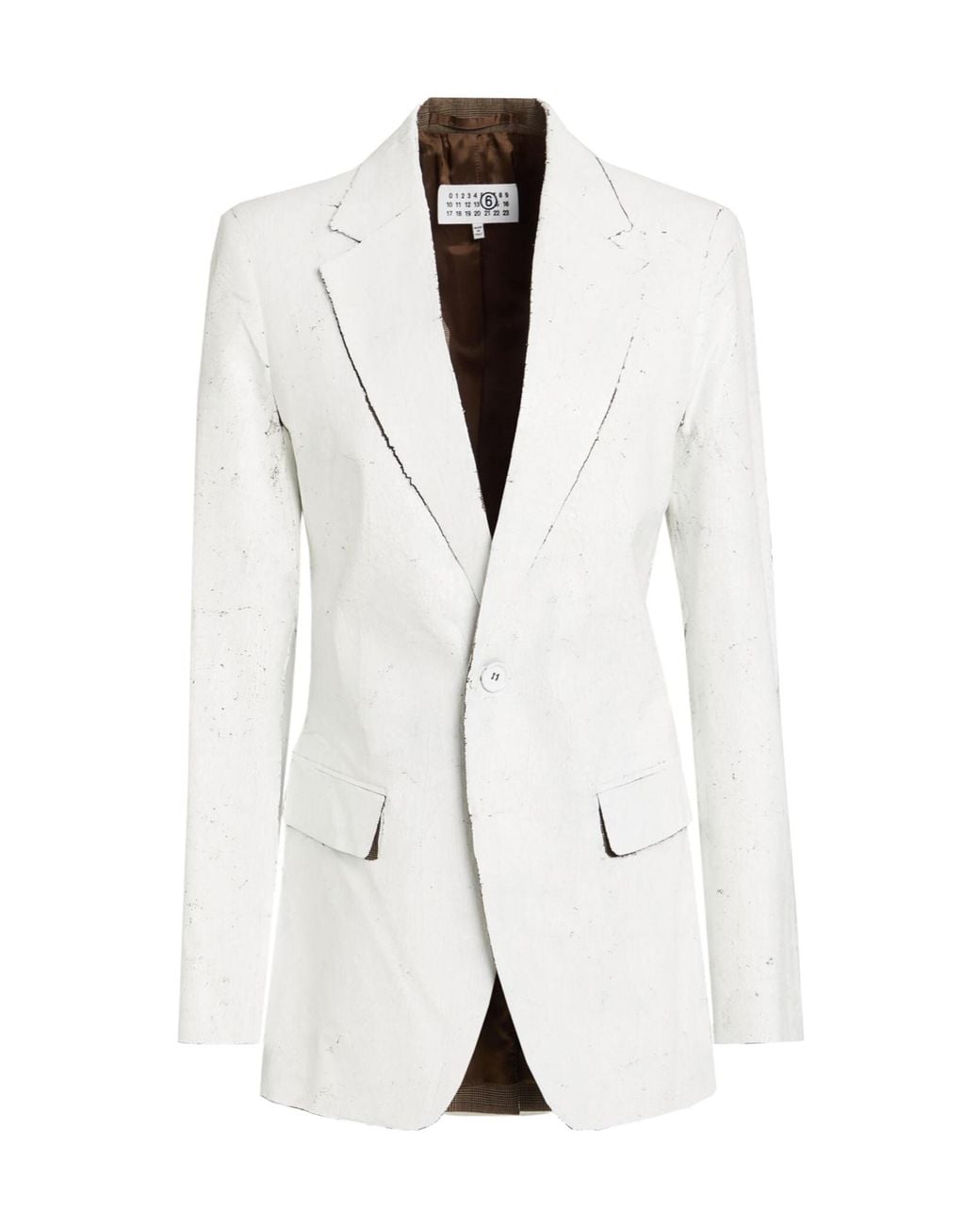 MM6 by Maison Margiela White Single-Breasted Suit Jacket
