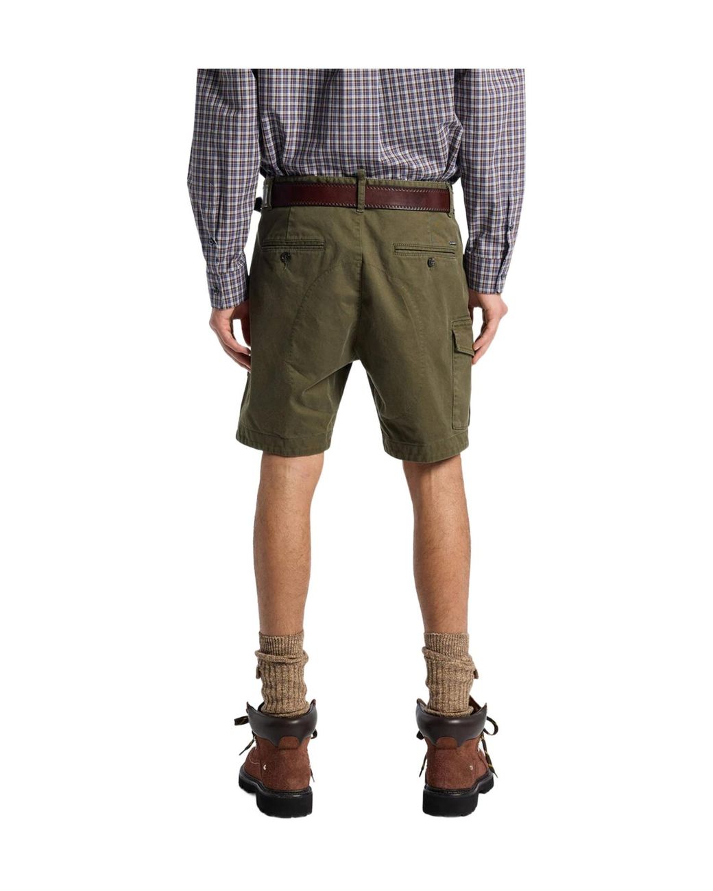 DSquared² Green Sexy Cargo Straight Shorts for men