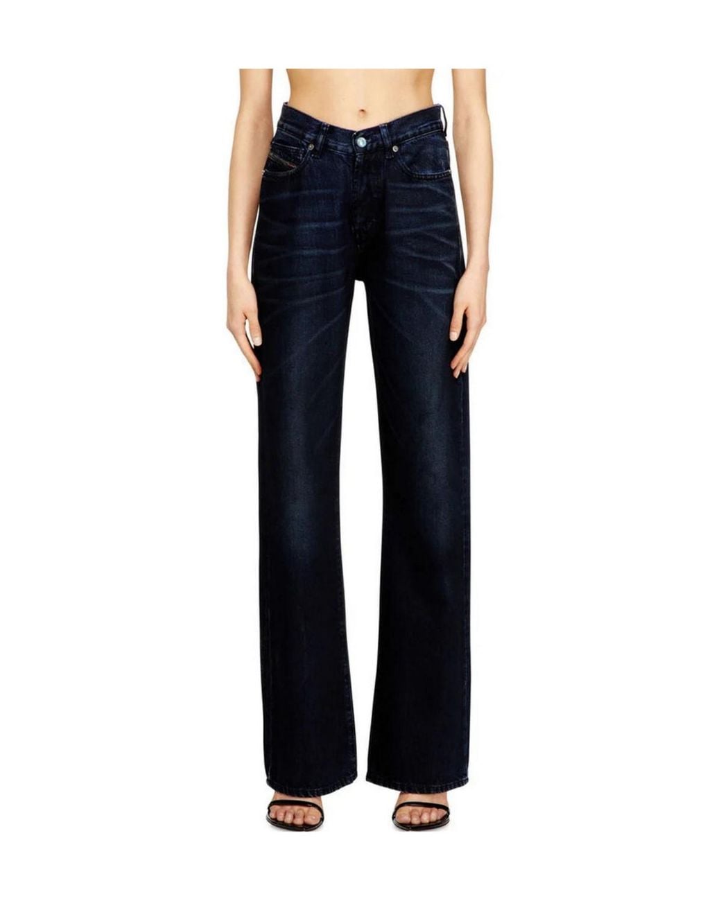 DIESEL Blue Regular Jeans High Waist 1971 D-Sent