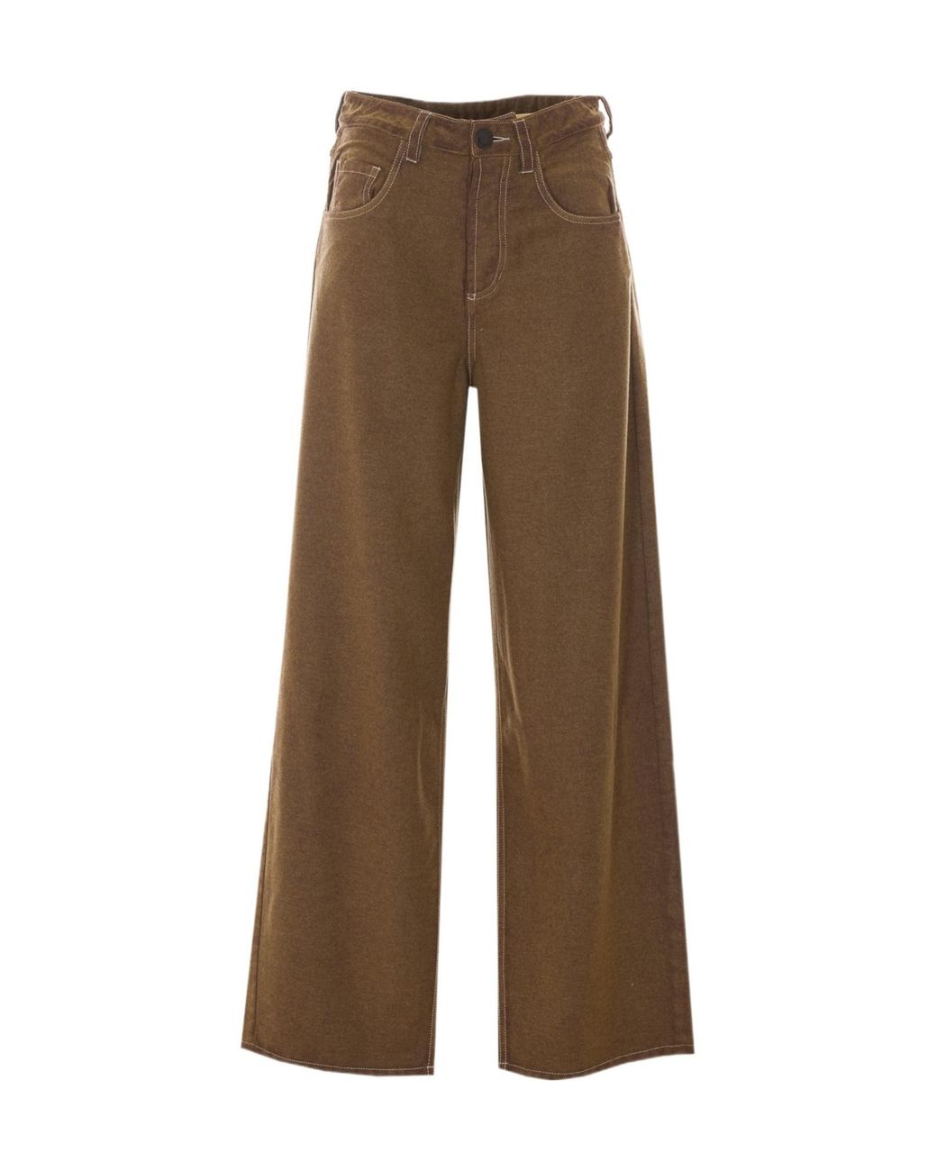 Uma Wang Brown Casual Pants With Belt Loops
