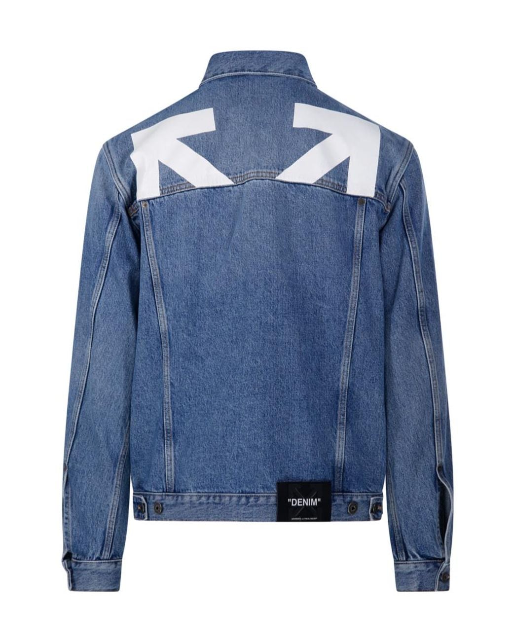 Off-White c/o Virgil Abloh Blue Half Arrow Skate Denim Jacket for men