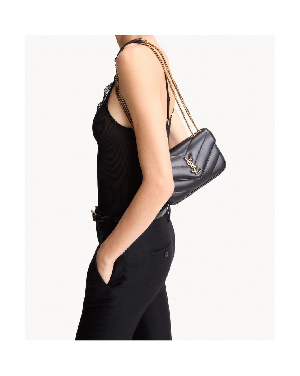 Saint Laurent White Loulou Mini