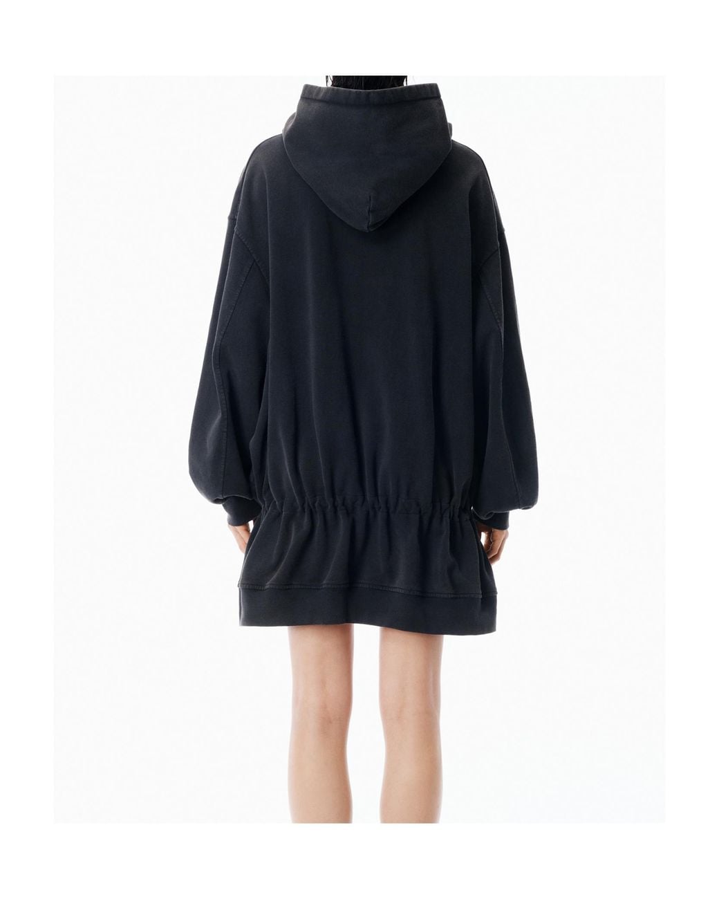 T By Alexander Wang Blue Dropped Waist Hoodie Dress