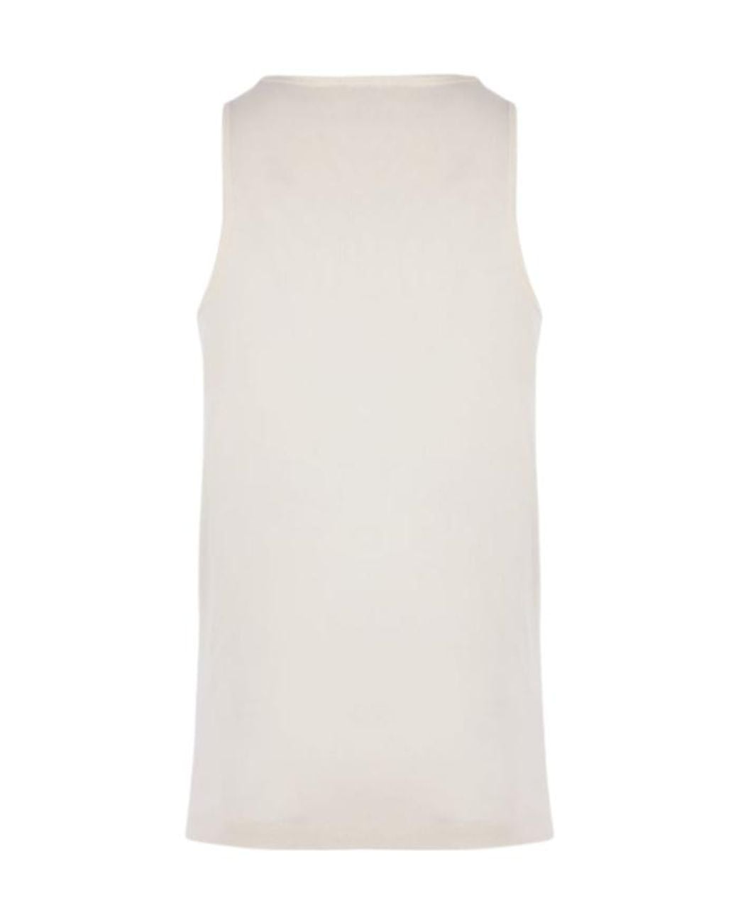 Lemaire White Rib Jersey Tank Top for men