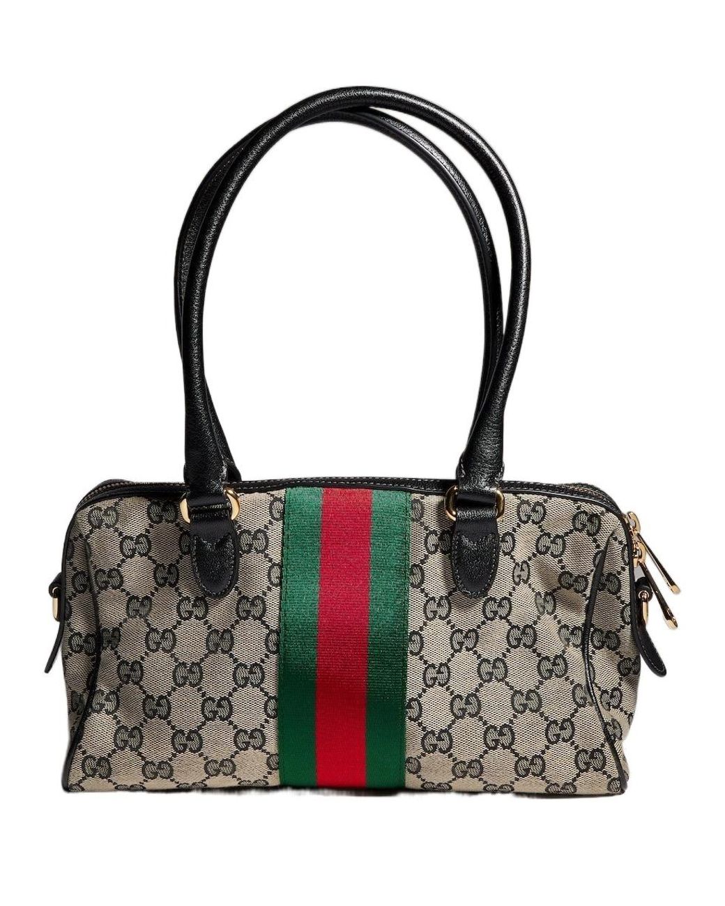 Gucci Black Borsetto Medium Boston Bag