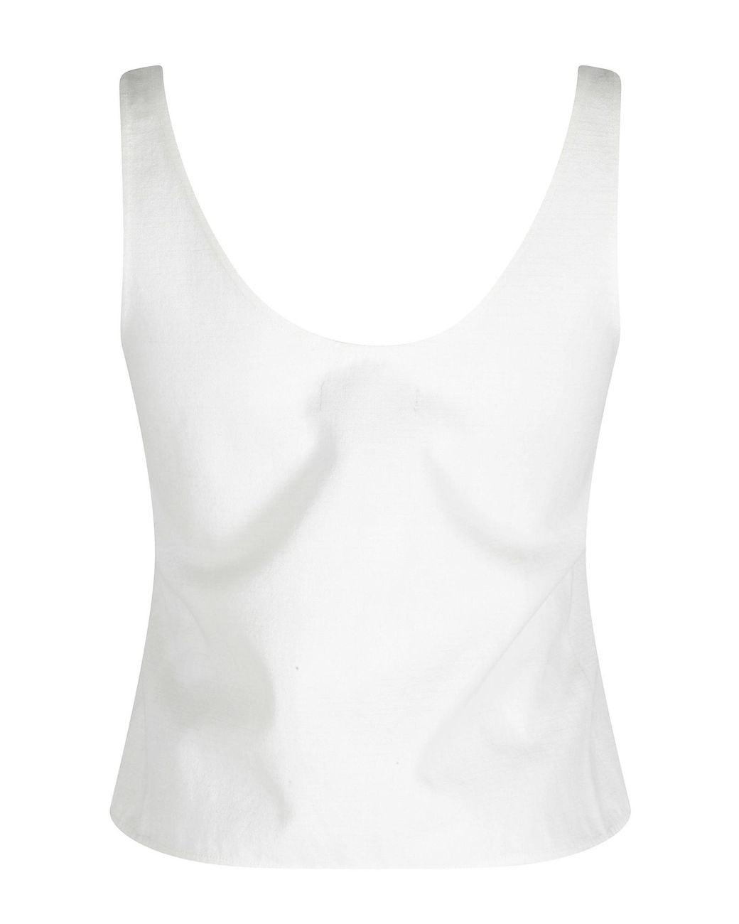 Low Classic Blue Sleeveless Top