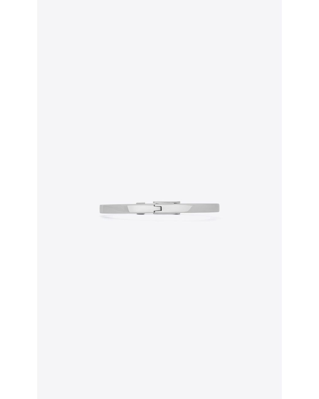 Saint Laurent White Logo Engraved Buckle Bracelet for men