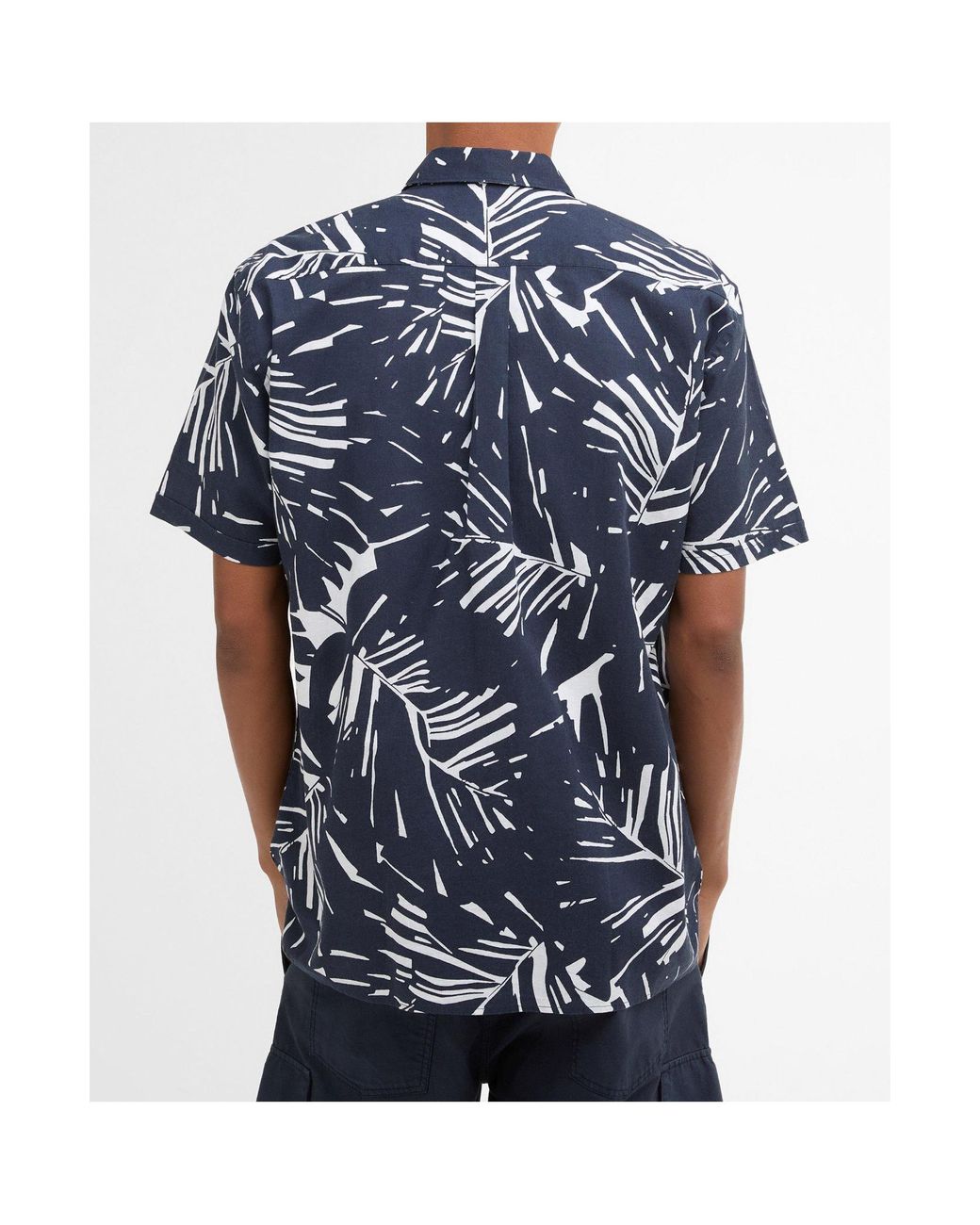 Barbour Blue Short-Sleeved Printed Shirt for men