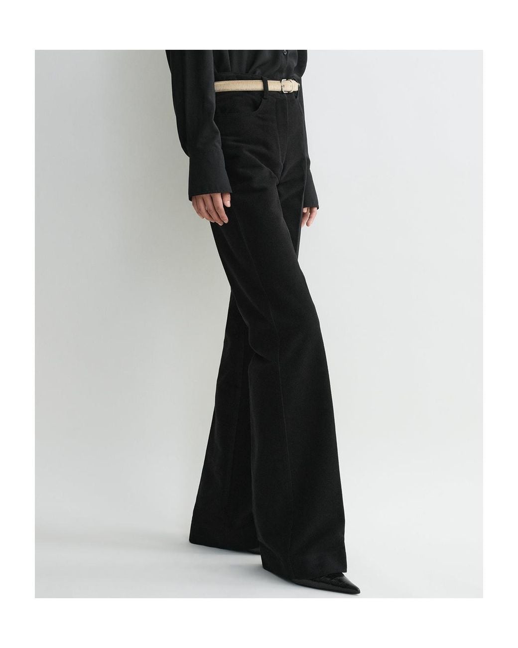 Totême  Black Totême Mid-Rise Tailored Trousers