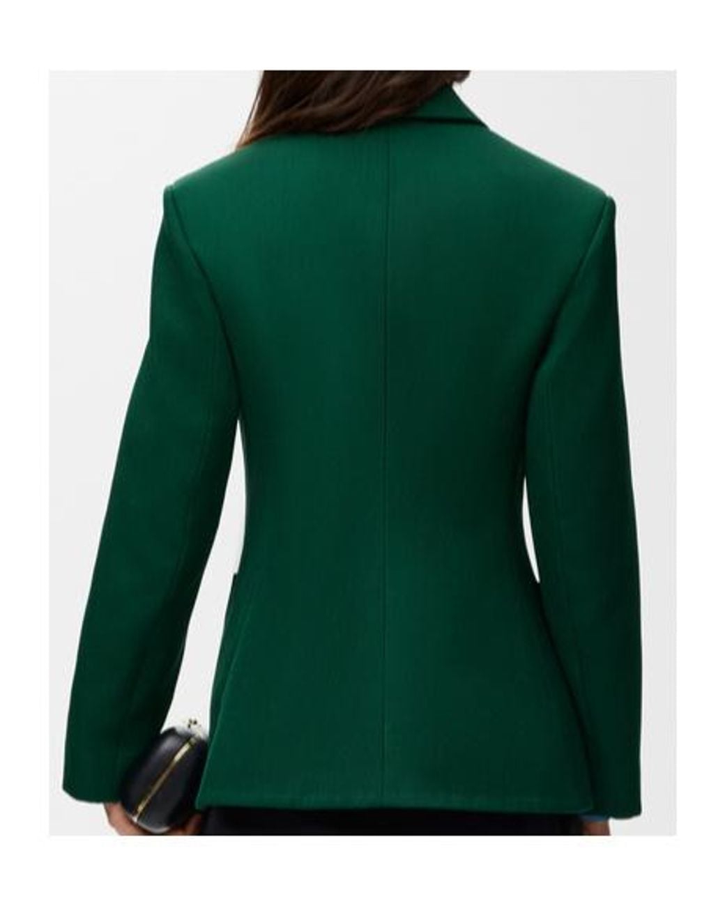 Loewe Green Single-Breasted Patch Pocket Blazer