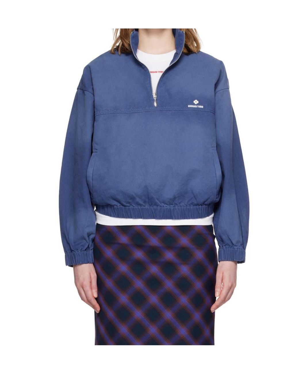 ShuShu/Tong Blue Long-Sleeved Sweatshirt