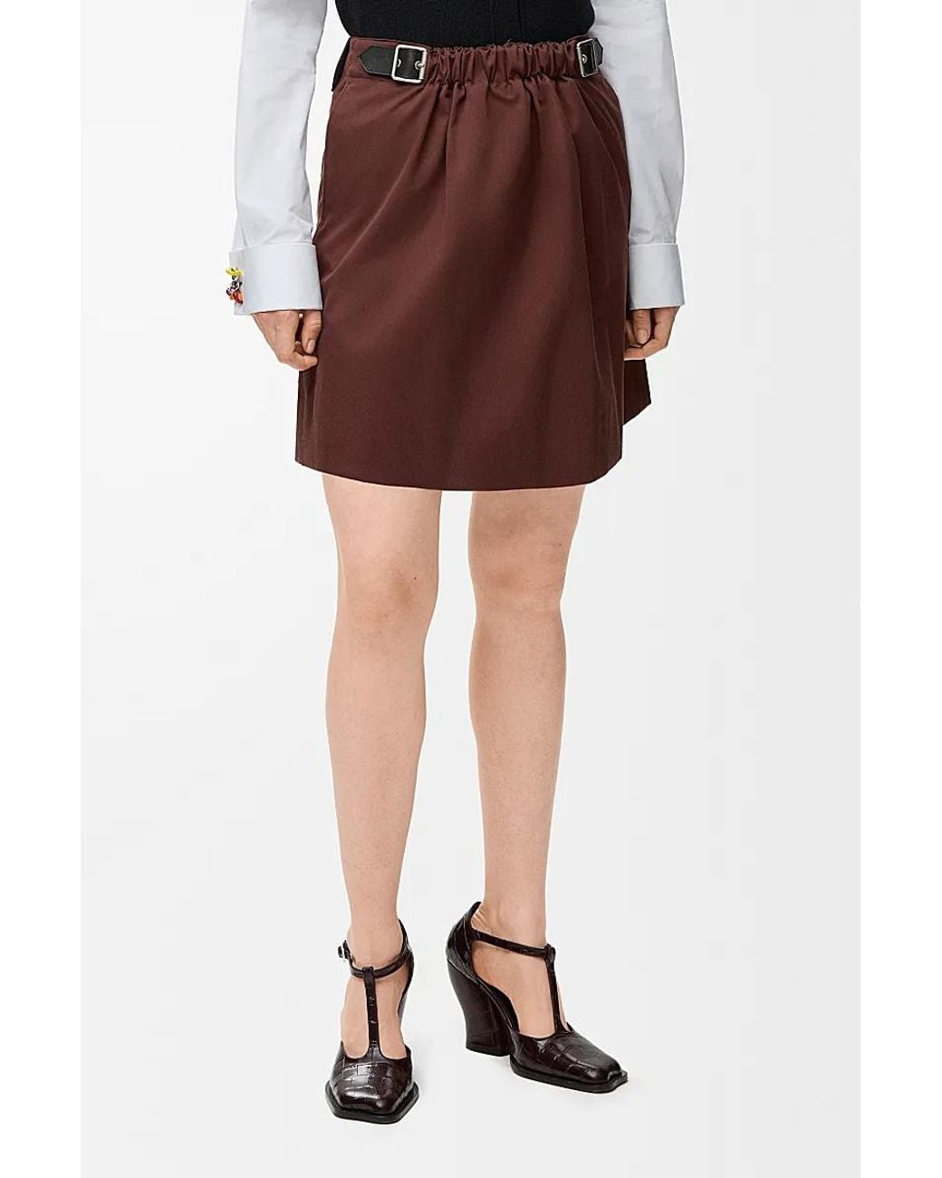 Loewe Purple Belted Mini Skirt