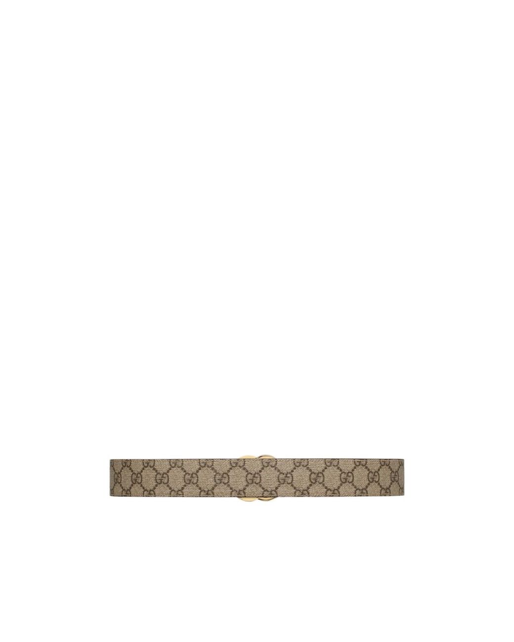 Gucci White Gg Supreme Belt