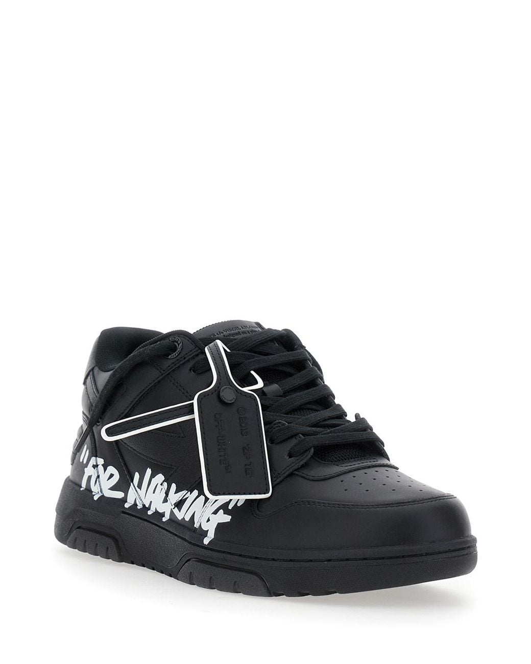 Off-White c/o Virgil Abloh Black 'Out Of Office' Low Top Sneakers With Arrow Patch for men
