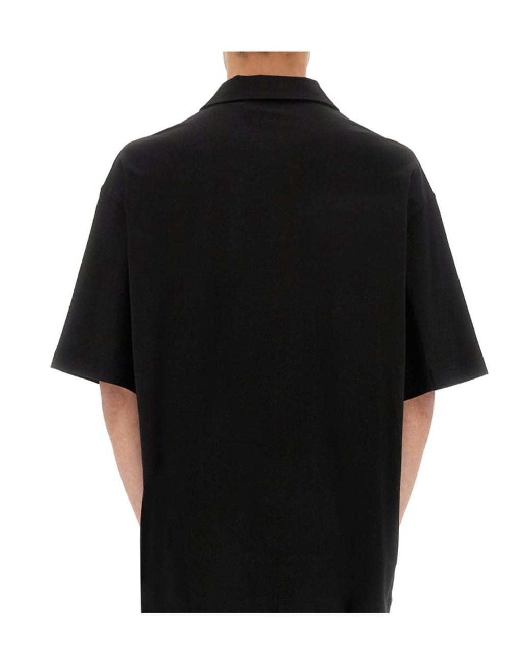 Versace Jeans Black Couture Logo Patch Short-Sleeved Shirt for men