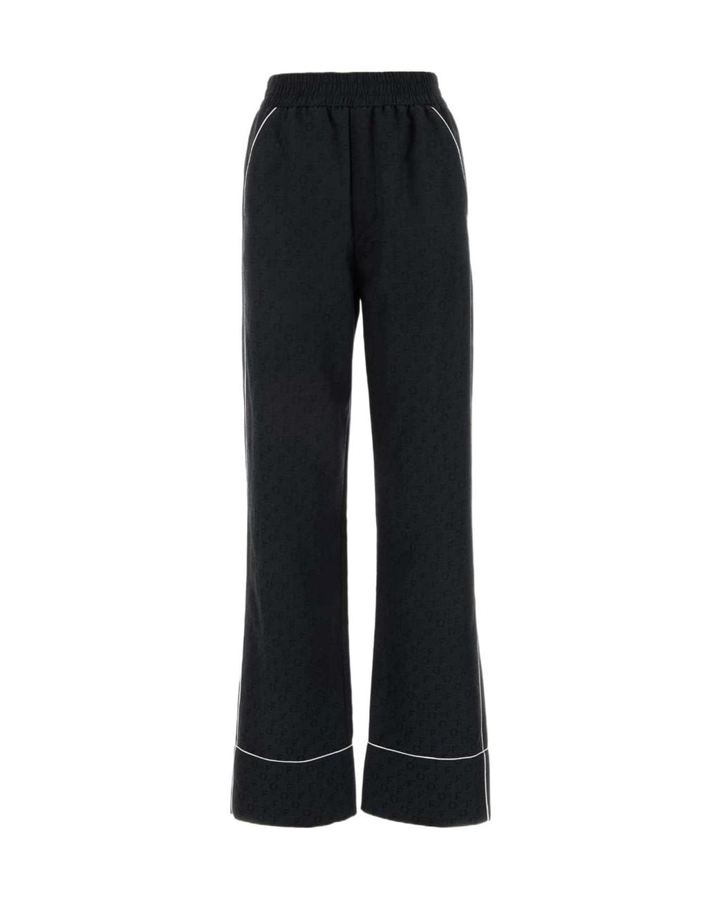 Off-White c/o Virgil Abloh Black High Waist Straight Leg Trousers