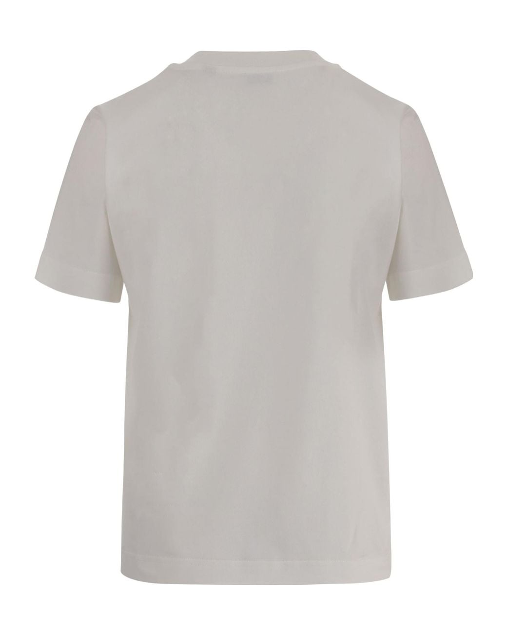 Burberry Gray Knight-Stamp Cotton T-Shirt