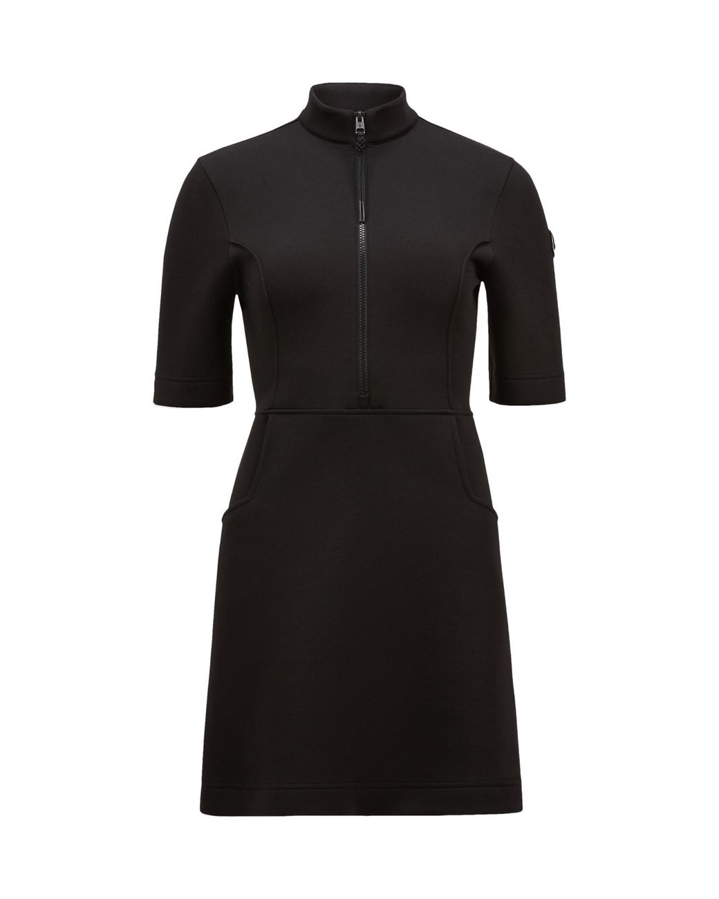 Moncler Black Year Of The Snake Patch Neoprene Mini Dress