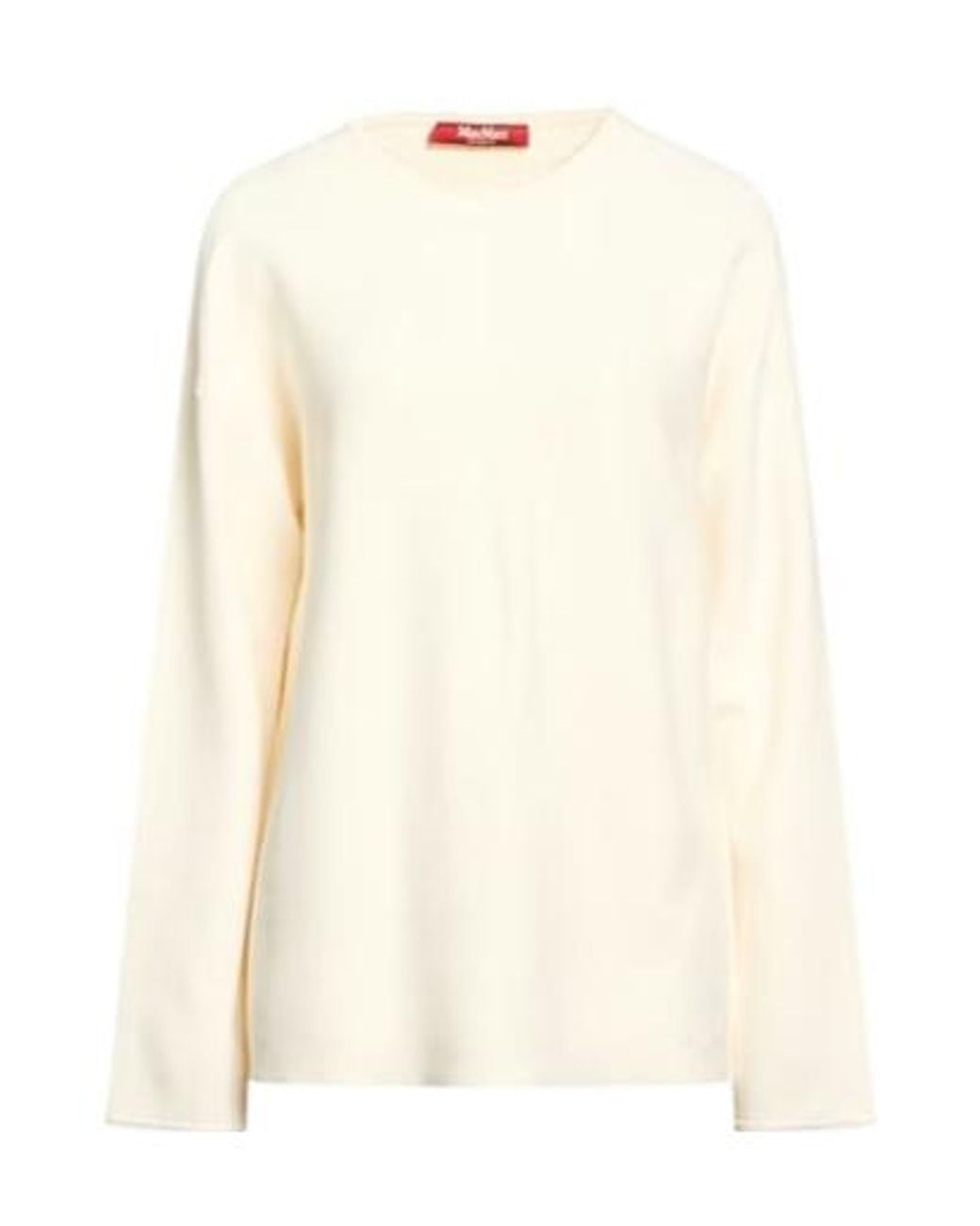 Max Mara Natural Solid Color Knit Sweater