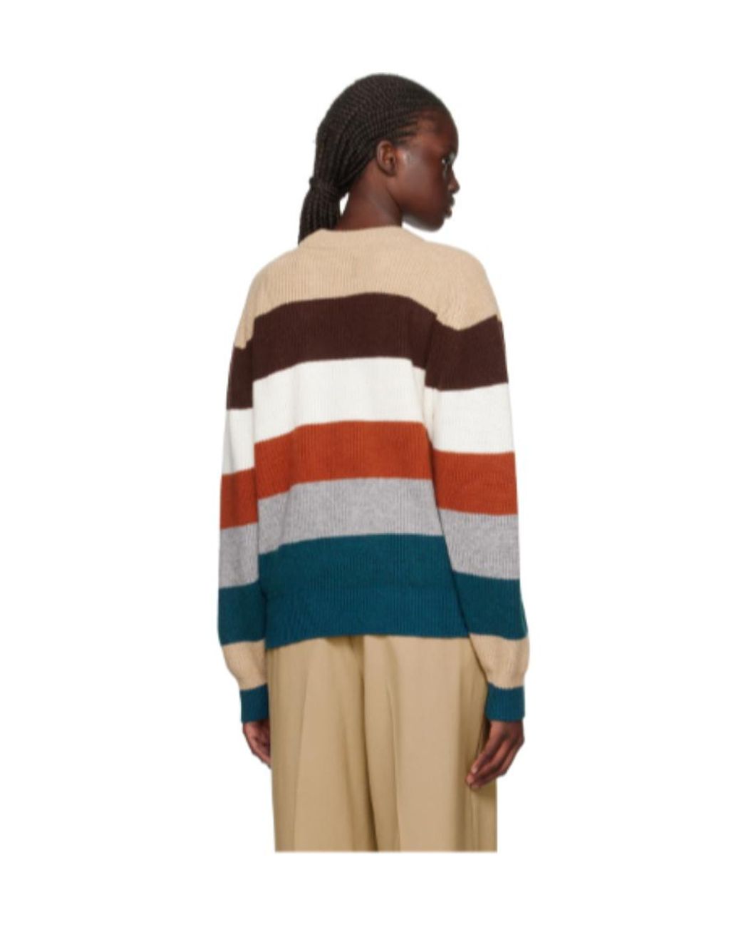 Maison Kitsuné Blue Wool Crew-Neck Sweater
