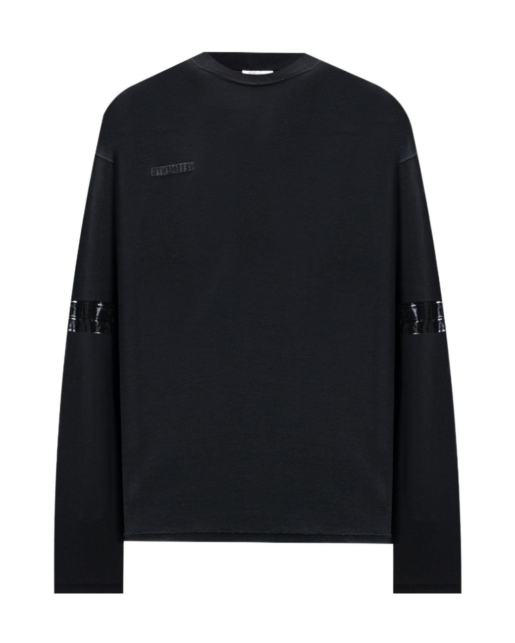 Vetements Black Crew Neck Long-Sleeved T-Shirt
