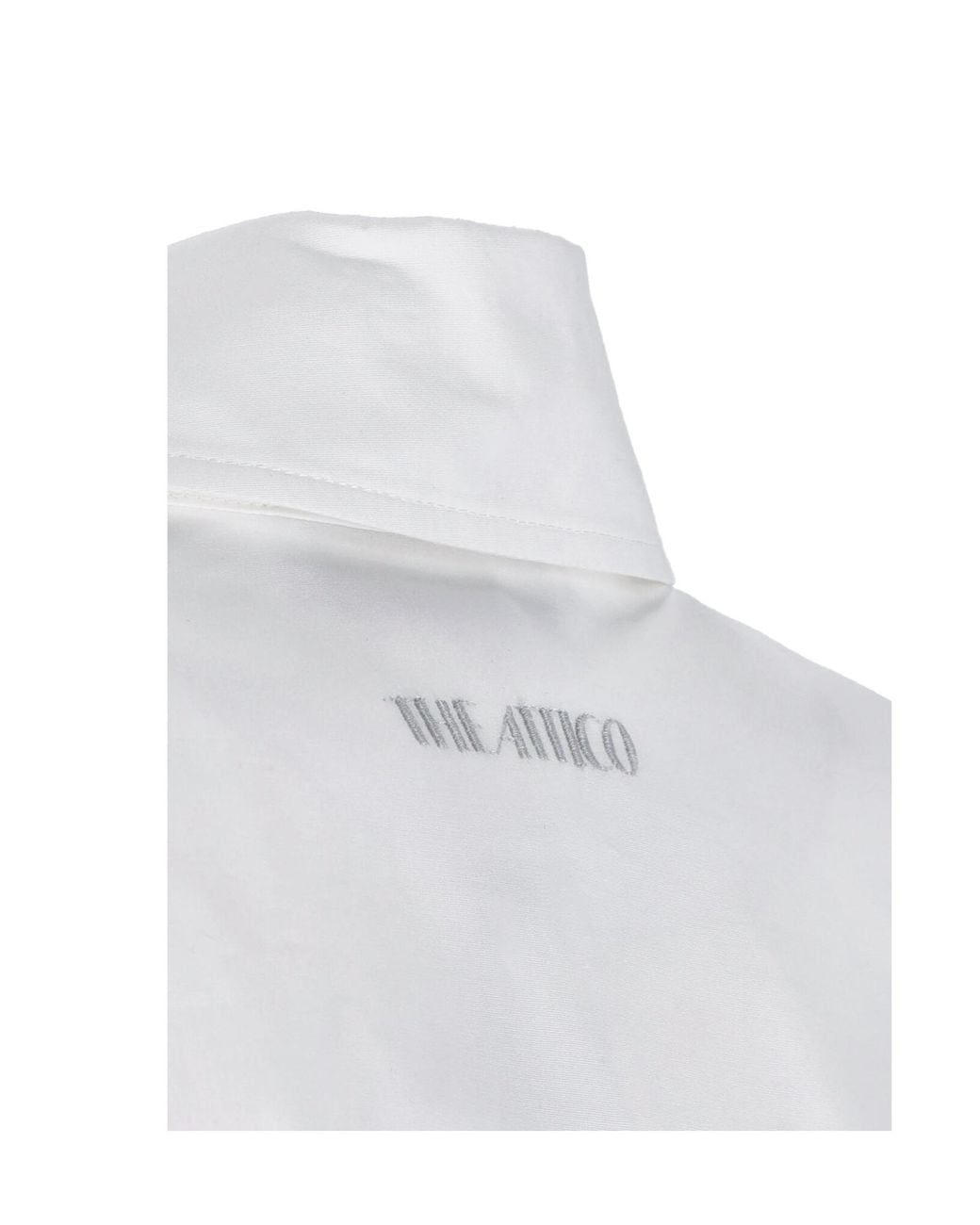 The Attico White The Strapped Shirt Dress