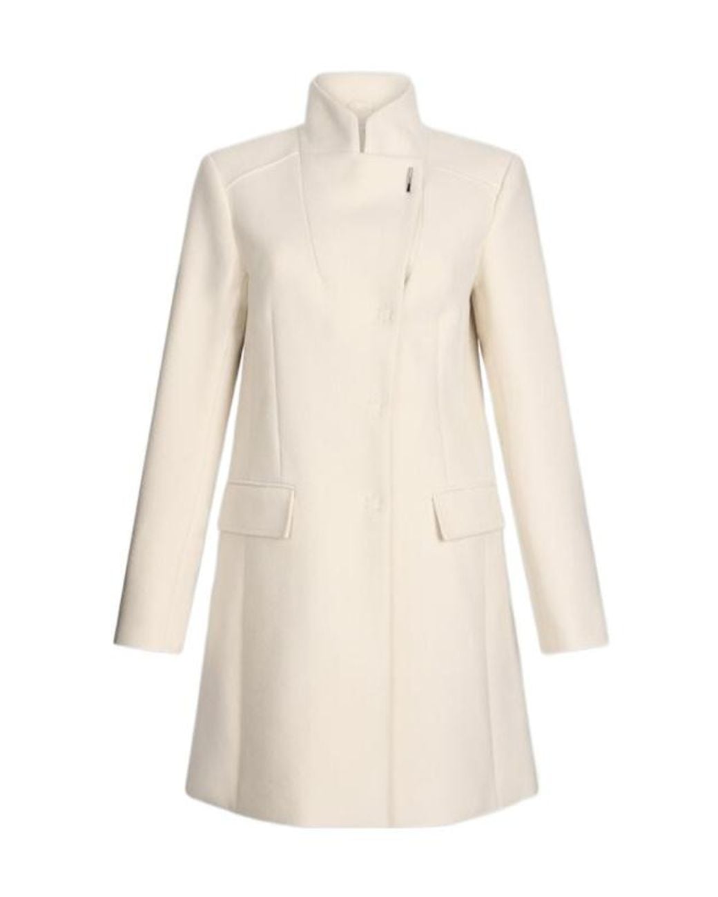 Liu Jo Natural Funnel Neck Pocket Coat