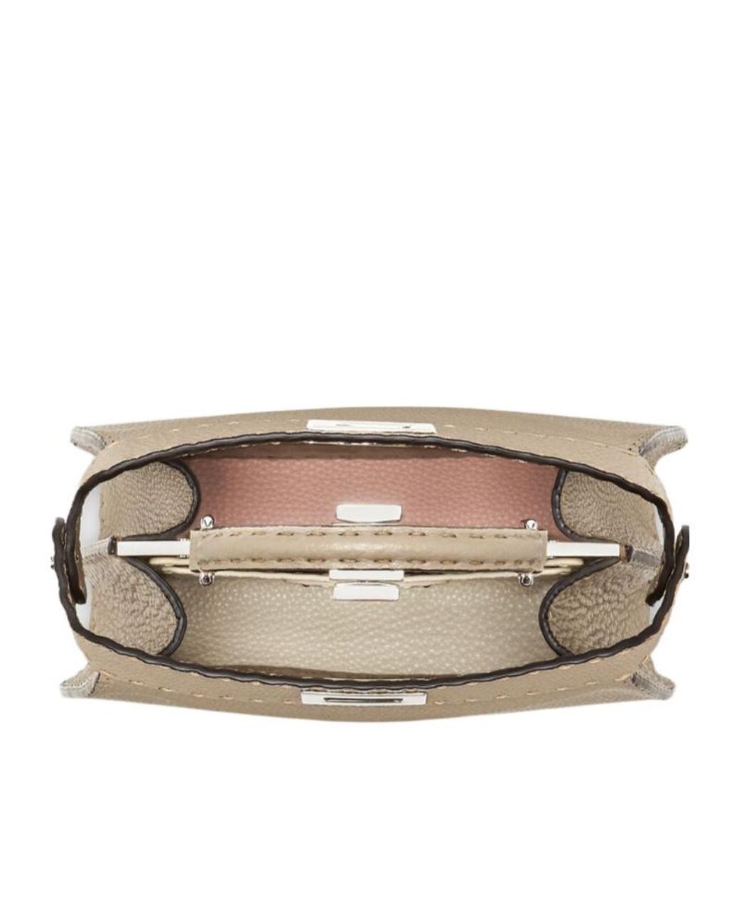 Fendi Natural Dove Selleria Bag With 1254 Hand-Sewn Topstitches