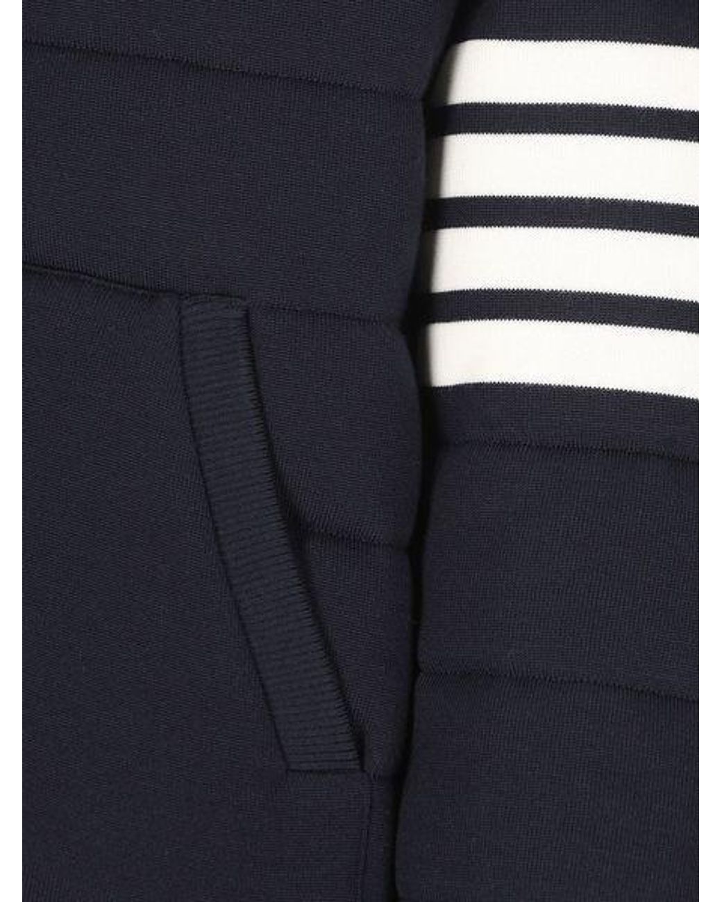 Thom Browne Blue Striped Hooded Jacket for men