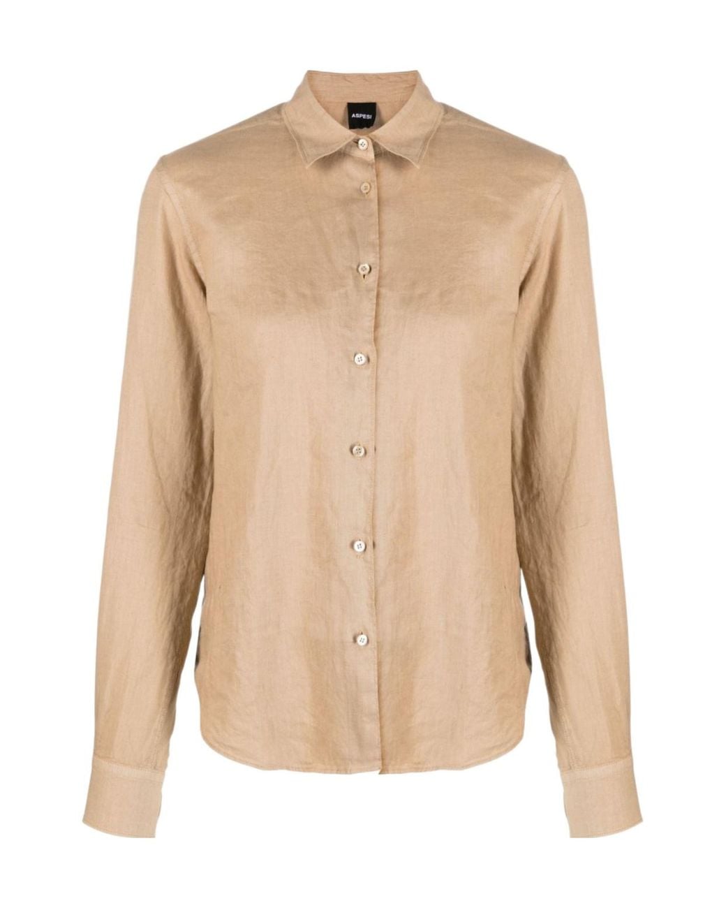 Aspesi Natural Button-Down Long-Sleeved Shirt