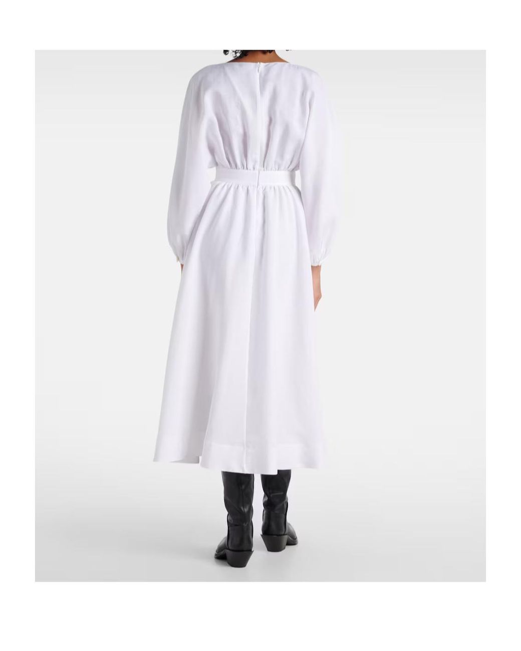 Gabriela Hearst White Ahmose Linen Maxi Dress