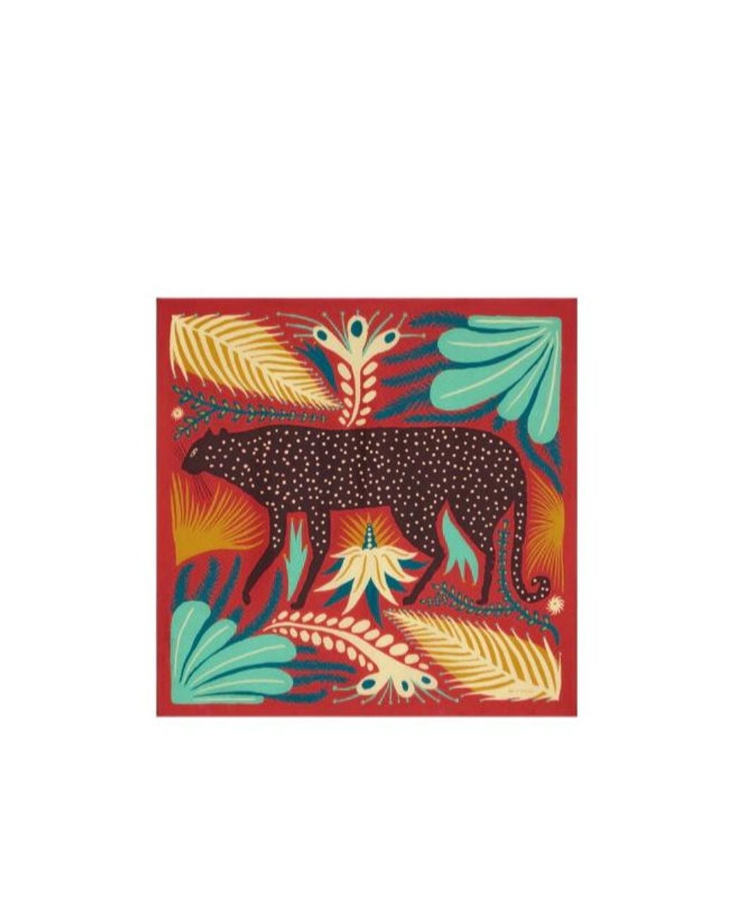 Etro Red Abstract Printed Scarf