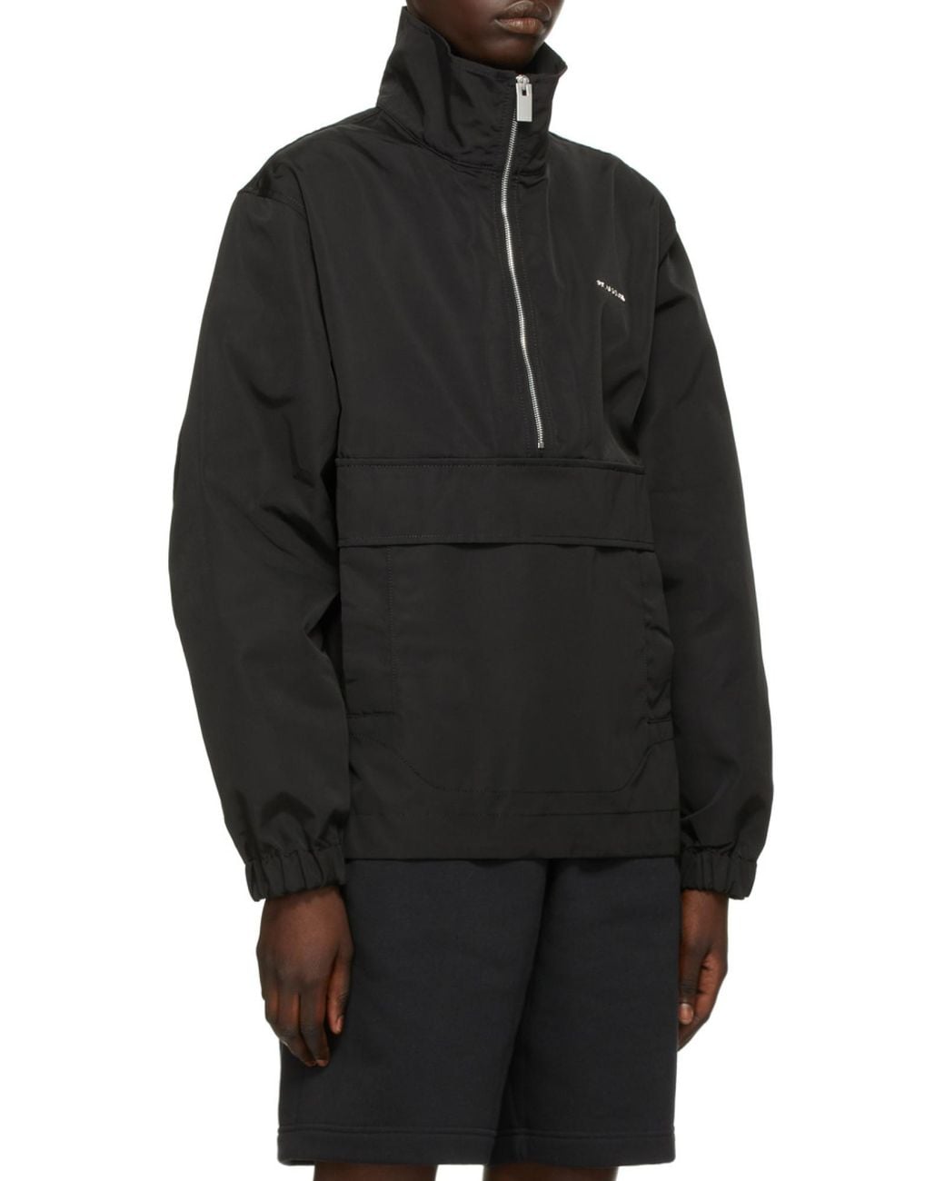 1017 ALYX 9SM Blue Logo Plaque High-Neck Windbreaker for men