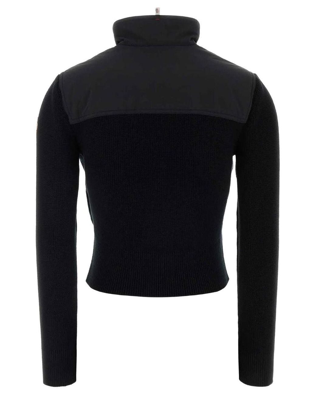 Moncler Blue Grenoble Zip-Up Panelled Cardigan