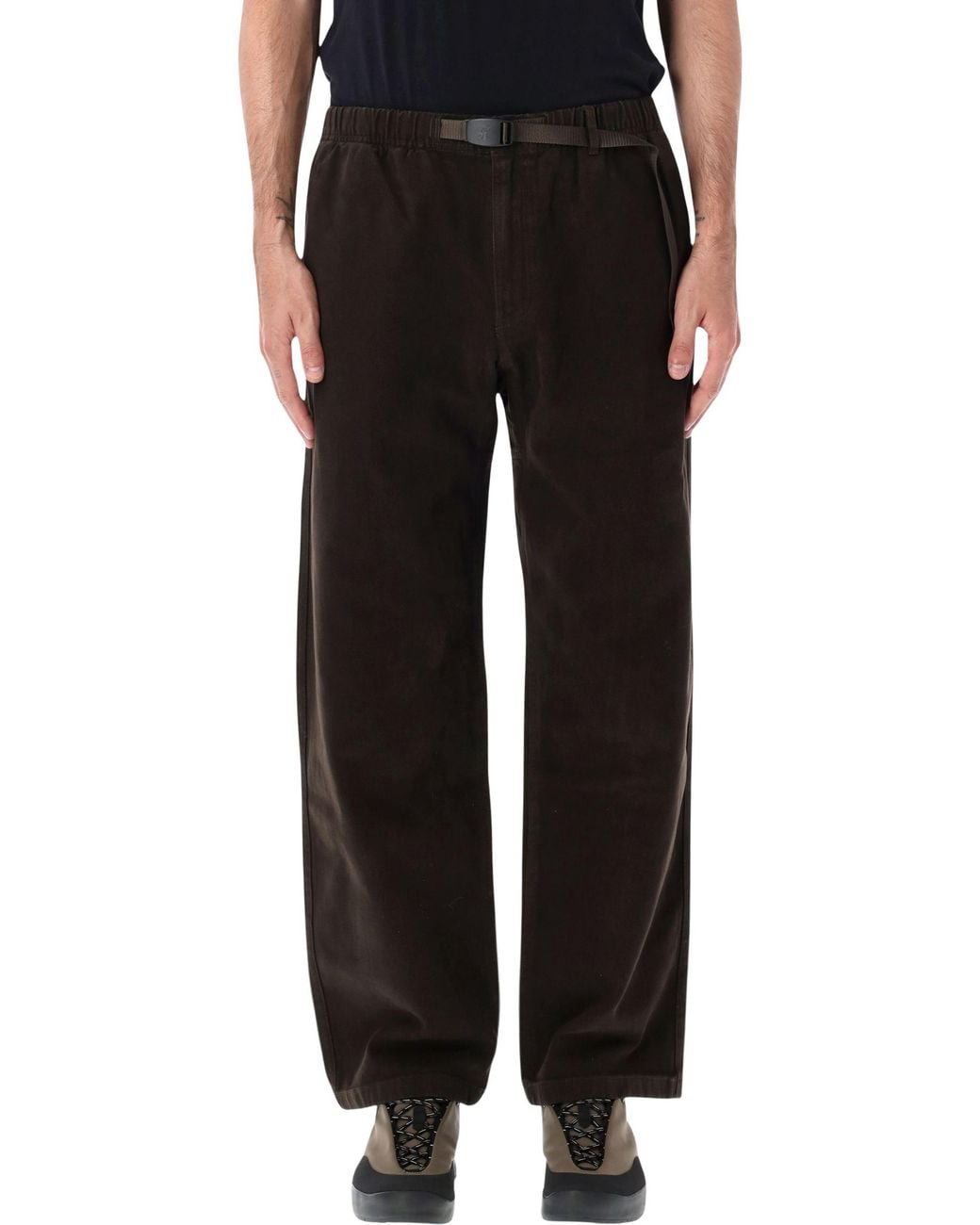 Gramicci Black Winter Twill Classic Straight-Leg Pants for men
