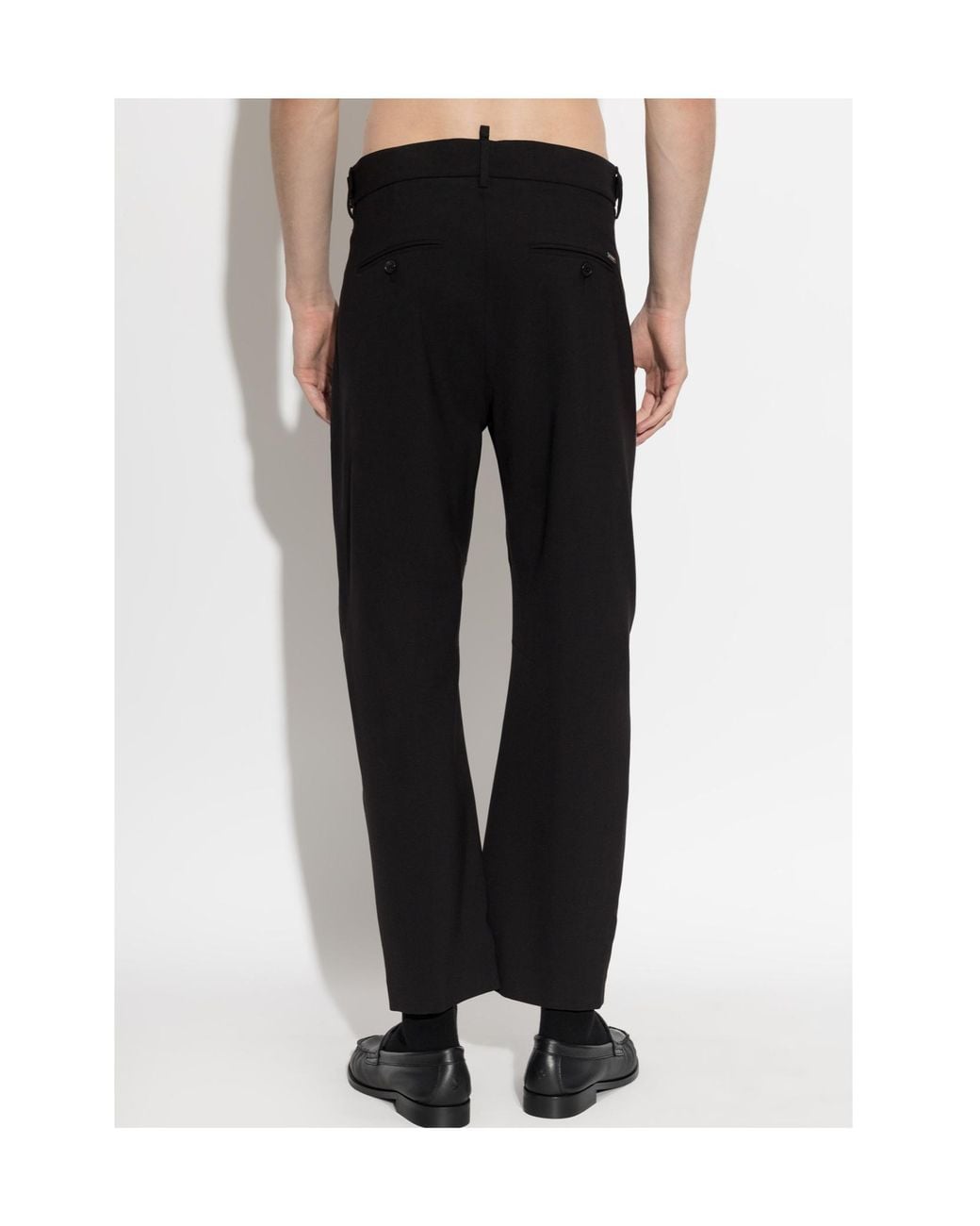 DSquared² Black Straight-Leg Zip Detail Pants for men