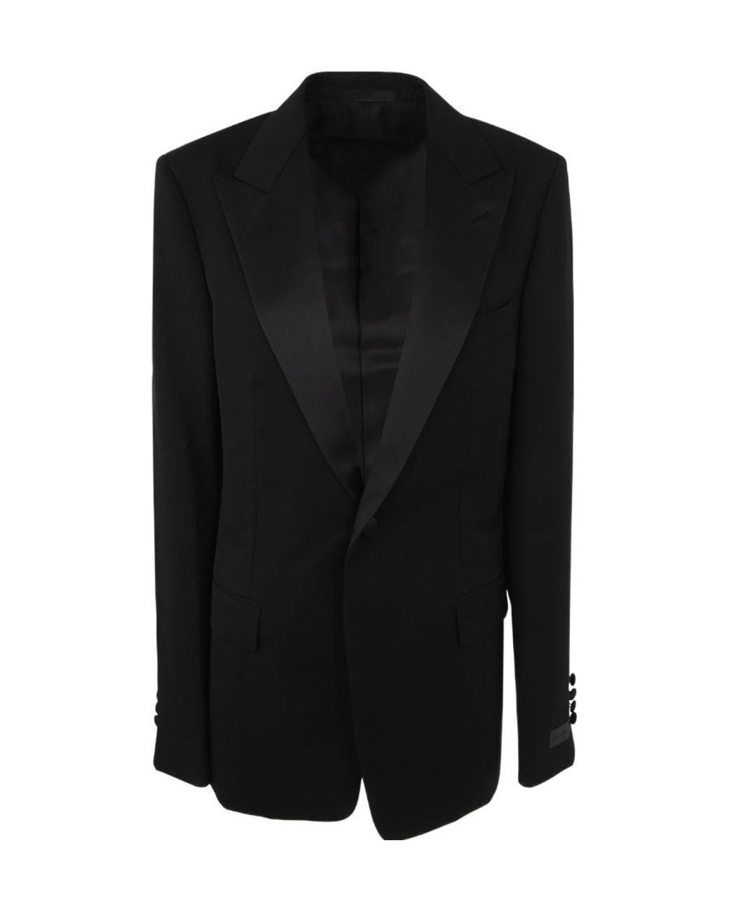 Lanvin Black Single-Breasted Tuxedo Tailored Blazer for men